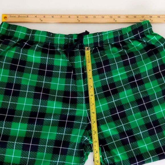 Men's Nap Chat Flannel Pajama Pant Bottoms Holiday Christmas, Size XL Green - Picture 4 of 6